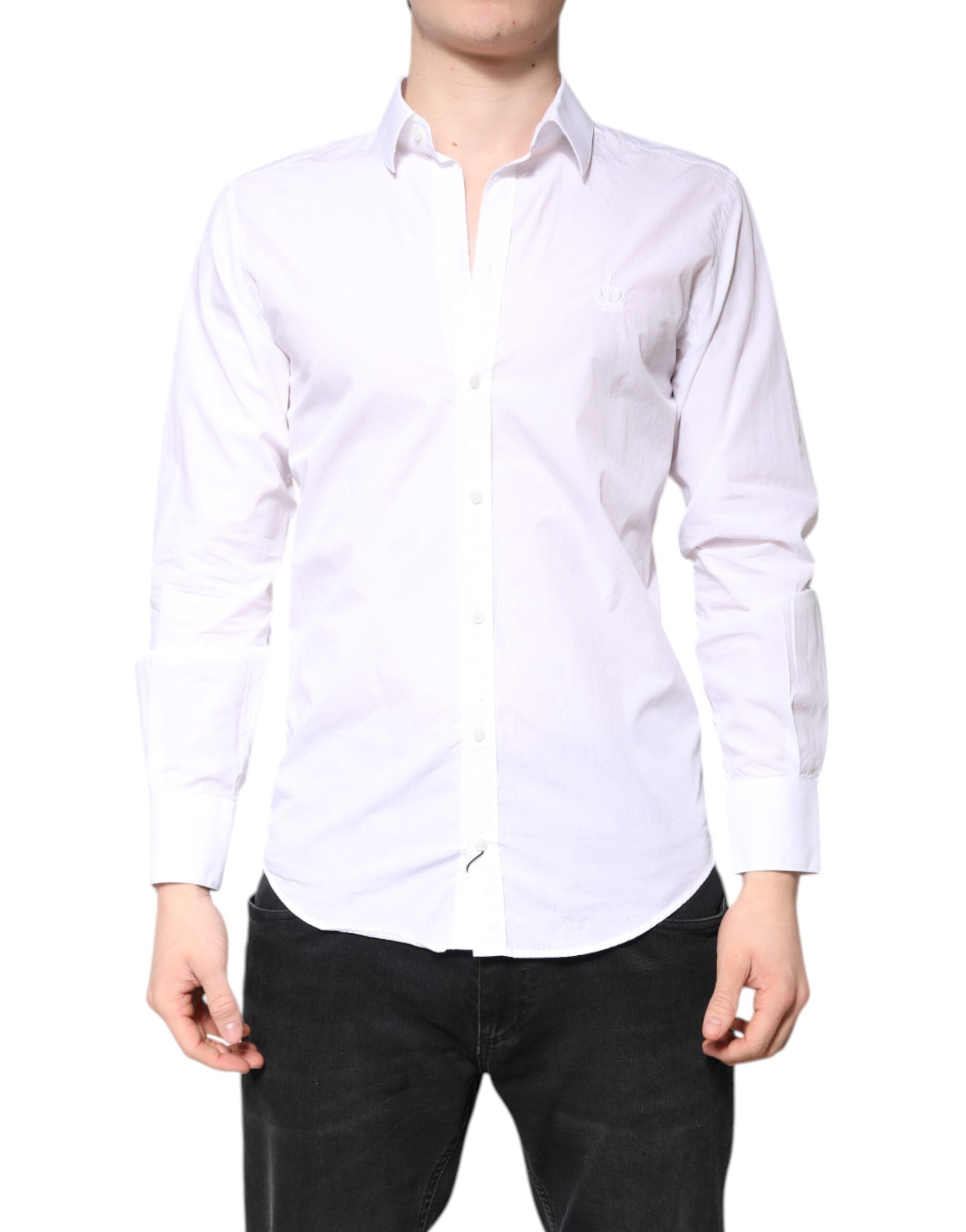 Dolce & Gabbana White MARTINI Cotton Shirt for Men
